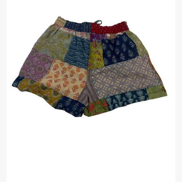 EARTHBOUND Multicolor Patchwork Shorts - Picture 1 of 8